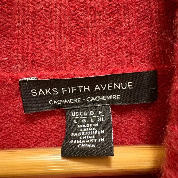 SAKS FIFTH AVENUE 100% Cashmere Turtleneck Sweater – Women’s L - Picture 2 of 14